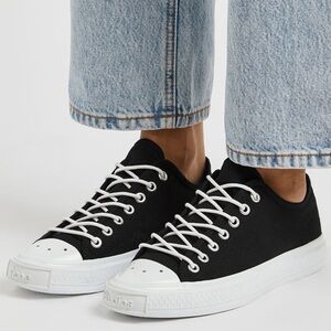 Acne Studios Ballow Low Top Canvas Sneakers Black Size 37 EU 7 US NIB